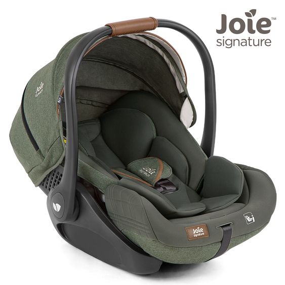 Joie Signature Babyschale i-Level Recline i-Size ab Geburt - 13 kg (40 cn - 85 cm) Neigungswinkel 157°, Sitzverkleinerer & Sonnenverdeck - Signature - Pine