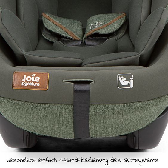 Joie Signature Babyschale i-Level Recline i-Size ab Geburt - 13 kg (40 cn - 85 cm) Neigungswinkel 157°, Sitzverkleinerer & Sonnenverdeck - Signature - Pine