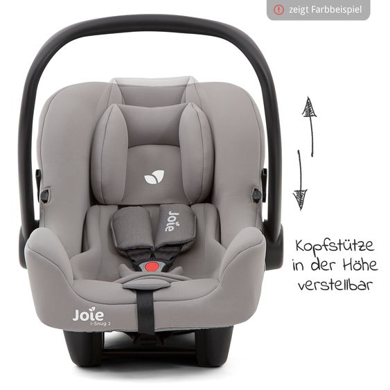 joie Babyschale i-Snug 2 i-Size ab Geburt-13 kg (40 cm-75 cm) inkl. i-Base Advance & GRATIS Autositz-Schutzunterlage - Laurel