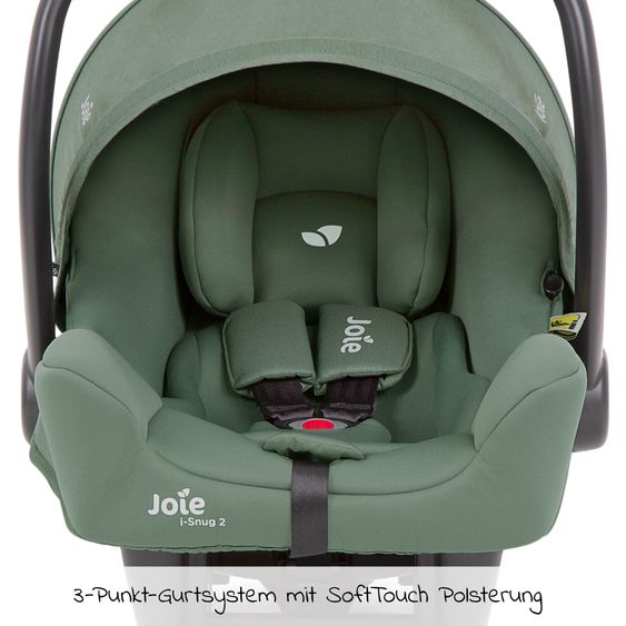 joie Babyschale i-Snug 2 i-Size ab Geburt-13 kg (40 cm-75 cm) inkl. i-Base Advance & GRATIS Autositz-Schutzunterlage - Laurel