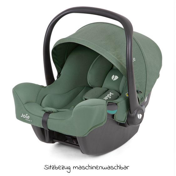 joie Babyschale i-Snug 2 i-Size ab Geburt-13 kg (40 cm-75 cm) inkl. i-Base Advance & GRATIS Autositz-Schutzunterlage - Laurel