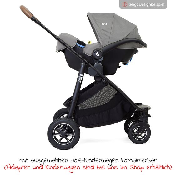 joie Babyschale i-Snug 2 i-Size ab Geburt-13 kg (40 cm-75 cm) inkl. i-Base Advance & GRATIS Autositz-Schutzunterlage - Laurel