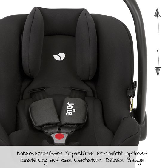 joie Babyschale i-Snug 2 i-Size ab Geburt-13 kg (40 cm-75 cm) inkl. i-Base Advance & GRATIS Autositz-Schutzunterlage - Shale