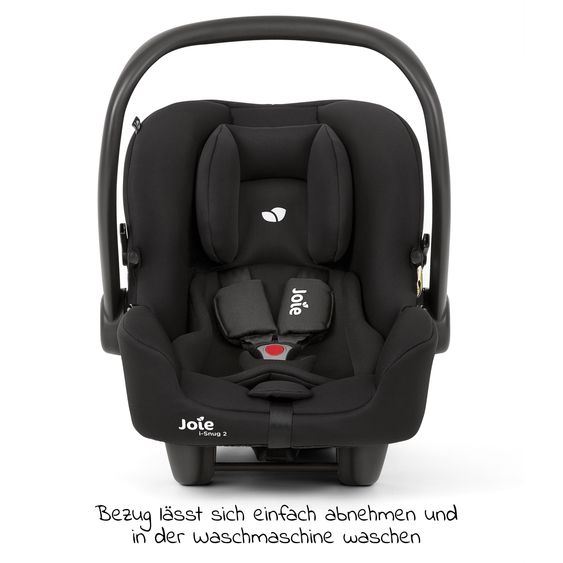joie Babyschale i-Snug 2 i-Size ab Geburt-13 kg (40 cm-75 cm) inkl. i-Base Advance & GRATIS Autositz-Schutzunterlage - Shale