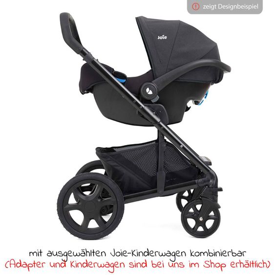 joie Babyschale i-Snug 2 i-Size ab Geburt-13 kg (40 cm-75 cm) inkl. i-Base Advance & GRATIS Autositz-Schutzunterlage - Shale