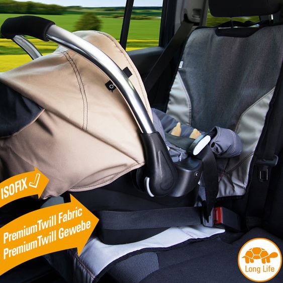 joie Babyschale i-Snug 2 i-Size ab Geburt-13 kg (40 cm-75 cm) inkl. i-Base Advance & GRATIS Autositz-Schutzunterlage - Shale