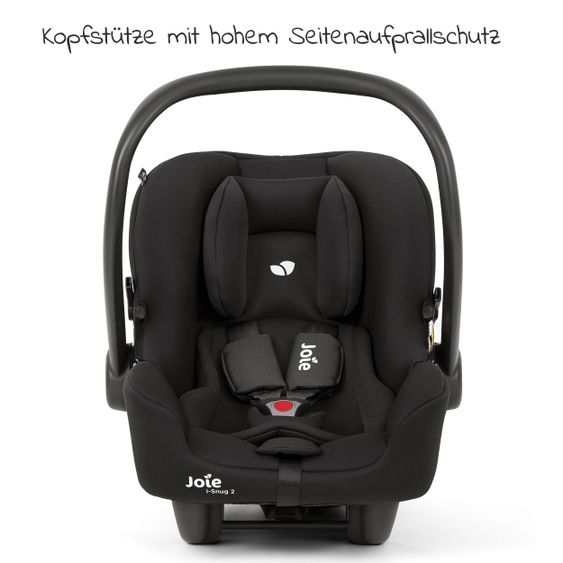 joie Babyschale i-Snug 2 i-Size ab Geburt-13 kg (40 cm-75 cm) inkl. Sitzverkleinerer nur 3,35 kg - Coal