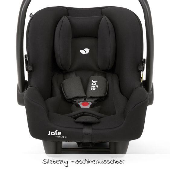 joie Babyschale i-Snug 2 i-Size ab Geburt-13 kg (40 cm-75 cm) inkl. Sitzverkleinerer nur 3,35 kg - Coal