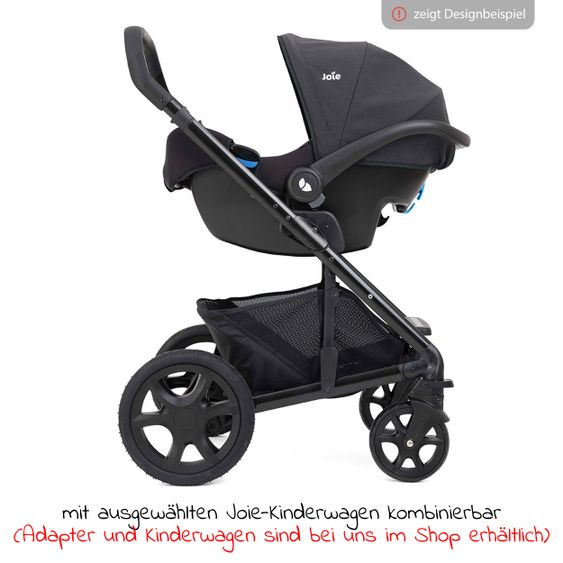 joie Babyschale i-Snug 2 i-Size ab Geburt-13 kg (40 cm-75 cm) inkl. Sitzverkleinerer nur 3,35 kg - Coal