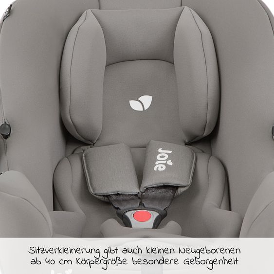 joie Babyschale i-Snug 2 i-Size ab Geburt-13 kg (40 cm-75 cm) inkl. Sitzverkleinerer nur 3,35 kg + Einschlagdecke Pusteblume - Pebble