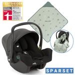 i-Snug 2 i-Size infant car seat from birth-13 kg (40 cm-75 cm) incl. seat reducer only 3.35 kg + dandelion blanket - Shale