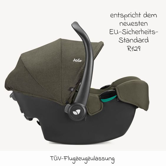 joie Babyschale i-Snug 2 i-Size ab Geburt-13 kg (40 cm-75 cm) inkl. Sitzverkleinerer nur 3,35 kg - Fern