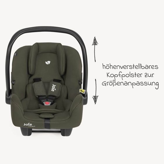 joie Babyschale i-Snug 2 i-Size ab Geburt-13 kg (40 cm-75 cm) inkl. Sitzverkleinerer nur 3,35 kg - Fern