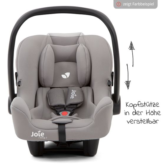 joie Babyschale i-Snug 2 i-Size ab Geburt-13 kg (40 cm-75 cm) inkl. Sitzverkleinerer nur 3,35 kg + GRATIS Autositz-Schutzunterlage + Silikon-Schnullerbox + Spieltier - Laurel