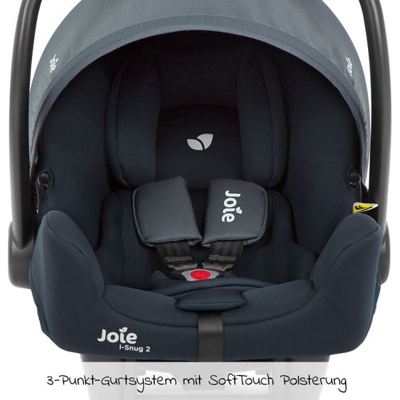 joie Babyschale i-Snug 2 i-Size ab Geburt-13 kg (40 cm-75 cm) inkl. Sitzverkleinerer nur 3,35 kg inkl. Einschlagdecke - Lagoon