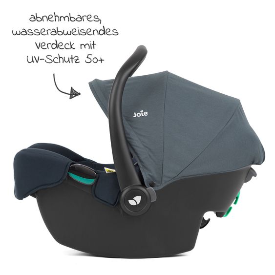 joie Babyschale i-Snug 2 i-Size ab Geburt-13 kg (40 cm-75 cm) inkl. Sitzverkleinerer nur 3,35 kg inkl. Einschlagdecke - Lagoon