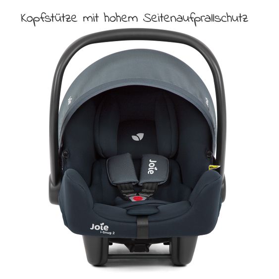 joie Babyschale i-Snug 2 i-Size ab Geburt-13 kg (40 cm-75 cm) inkl. Sitzverkleinerer nur 3,35 kg - Lagoon