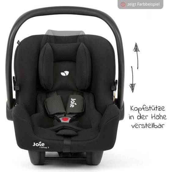 joie Babyschale i-Snug 2 i-Size ab Geburt-13 kg (40 cm-75 cm) inkl. Sitzverkleinerer nur 3,35 kg - Lagoon