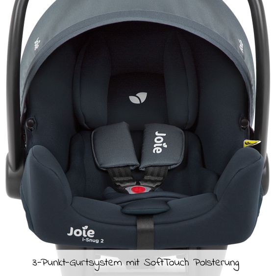 joie Babyschale i-Snug 2 i-Size ab Geburt-13 kg (40 cm-75 cm) inkl. Sitzverkleinerer nur 3,35 kg - Lagoon