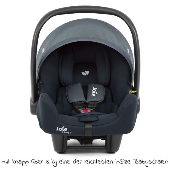 joie Babyschale i-Snug 2 i-Size ab Geburt-13 kg (40 cm-75 cm) inkl. Sitzverkleinerer nur 3,35 kg - Lagoon