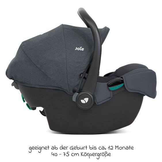 joie Babyschale i-Snug 2 i-Size ab Geburt-13 kg (40 cm-75 cm) inkl. Sitzverkleinerer nur 3,35 kg - Moonlight