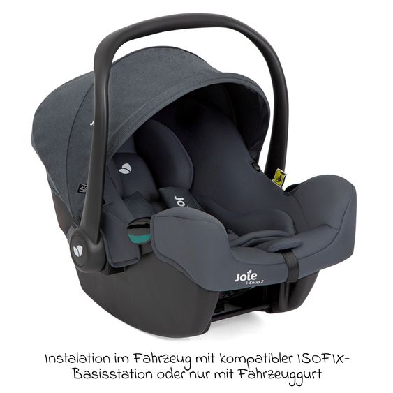 joie Babyschale i-Snug 2 i-Size ab Geburt-13 kg (40 cm-75 cm) inkl. Sitzverkleinerer nur 3,35 kg - Moonlight