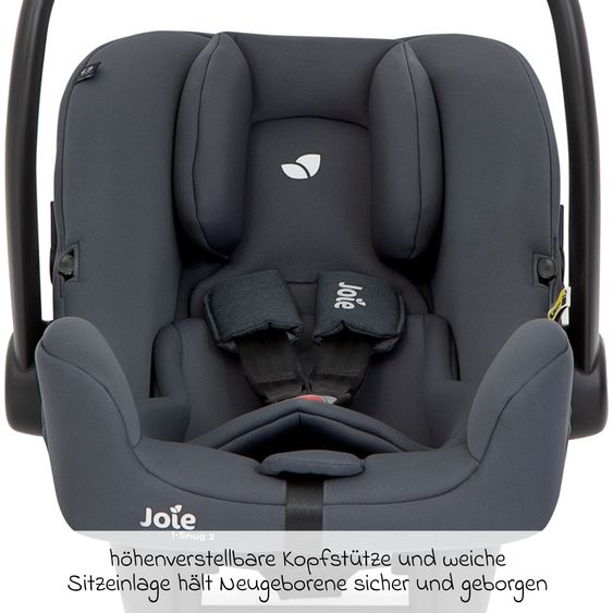 joie Babyschale i-Snug 2 i-Size ab Geburt-13 kg (40 cm-75 cm) inkl. Sitzverkleinerer nur 3,35 kg - Moonlight