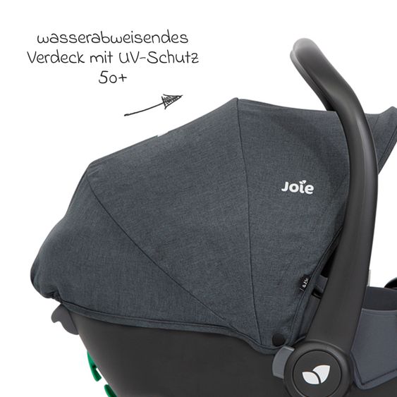 joie Babyschale i-Snug 2 i-Size ab Geburt-13 kg (40 cm-75 cm) inkl. Sitzverkleinerer nur 3,35 kg - Moonlight