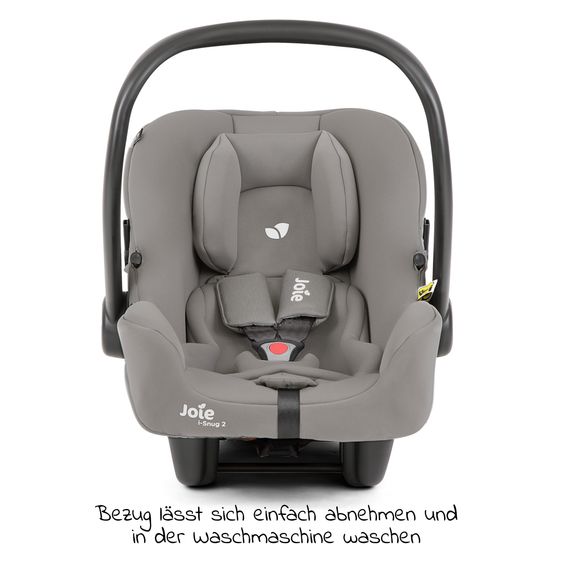 joie Babyschale i-Snug 2 i-Size ab Geburt-13 kg (40 cm-75 cm) inkl. Sitzverkleinerer nur 3,35 kg - Pebble