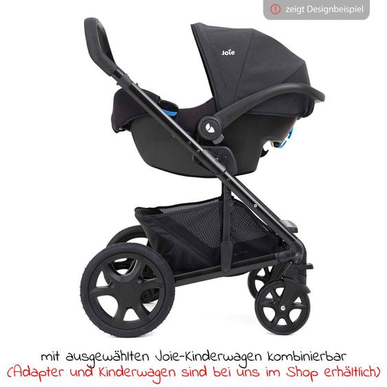 joie Babyschale i-Snug 2 i-Size ab Geburt-13 kg (40 cm-75 cm) inkl. Sitzverkleinerer nur 3,35 kg - Pebble