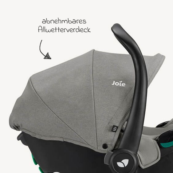 joie Babyschale i-Snug 2 i-Size ab Geburt-13 kg (40 cm-75 cm) inkl. Sitzverkleinerer nur 3,35 kg - Quartz