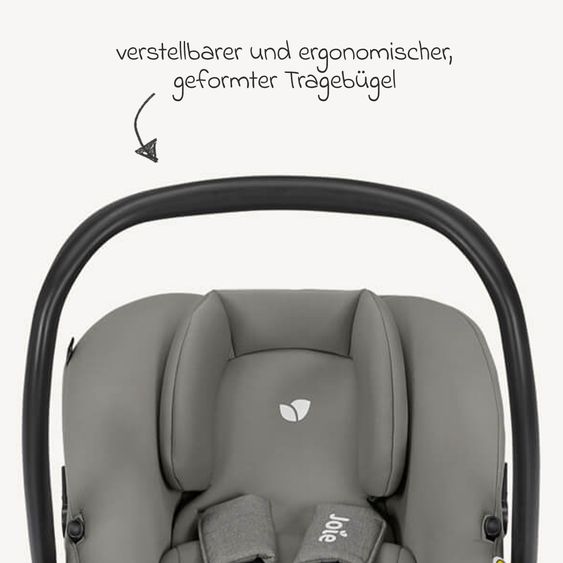 joie Babyschale i-Snug 2 i-Size ab Geburt-13 kg (40 cm-75 cm) inkl. Sitzverkleinerer nur 3,35 kg - Quartz