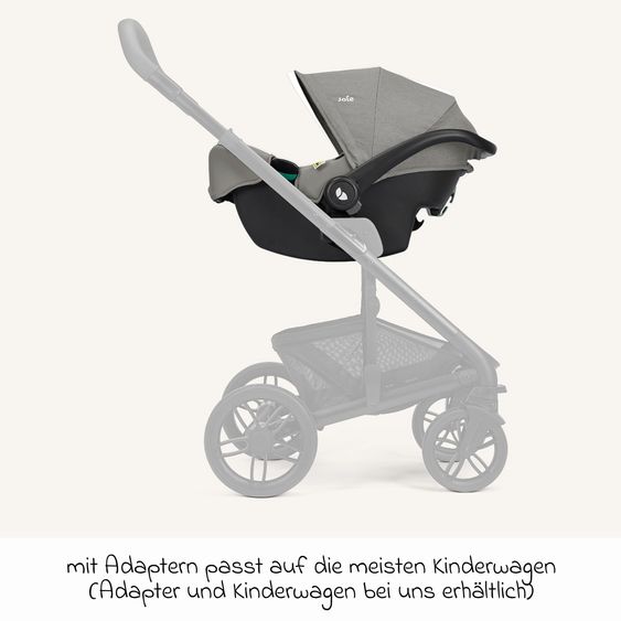 joie Babyschale i-Snug 2 i-Size ab Geburt-13 kg (40 cm-75 cm) inkl. Sitzverkleinerer nur 3,35 kg - Quartz