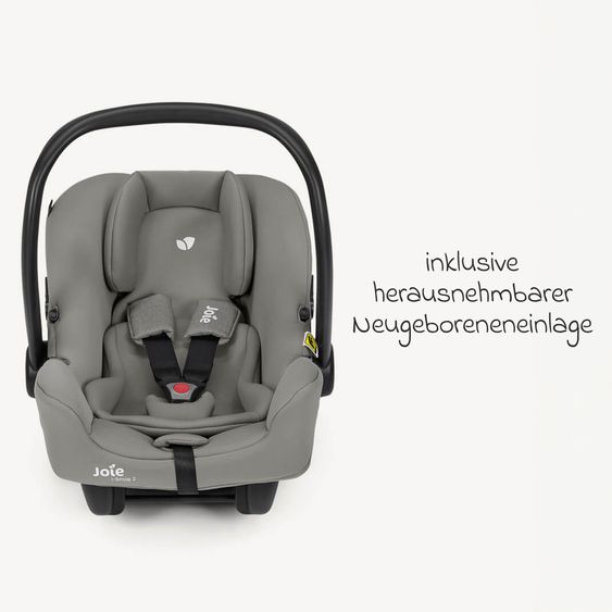 joie Babyschale i-Snug 2 i-Size ab Geburt-13 kg (40 cm-75 cm) inkl. Sitzverkleinerer nur 3,35 kg - Quartz