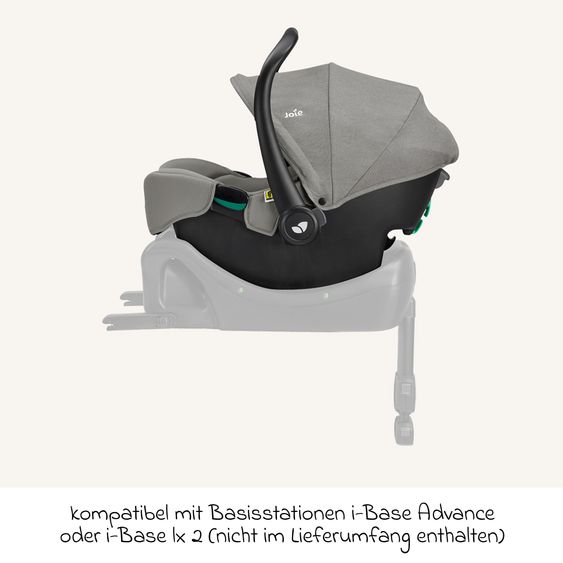 joie Babyschale i-Snug 2 i-Size ab Geburt-13 kg (40 cm-75 cm) inkl. Sitzverkleinerer nur 3,35 kg - Quartz