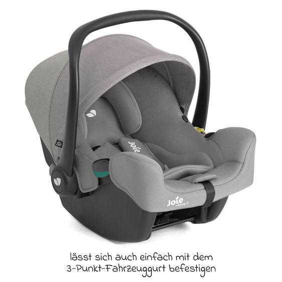 joie Babyschale i-Snug 2 i-Size ab Geburt-13 kg (40 cm-75 cm) inkl. Sitzverkleinerer nur 3,35 kg - Quartz