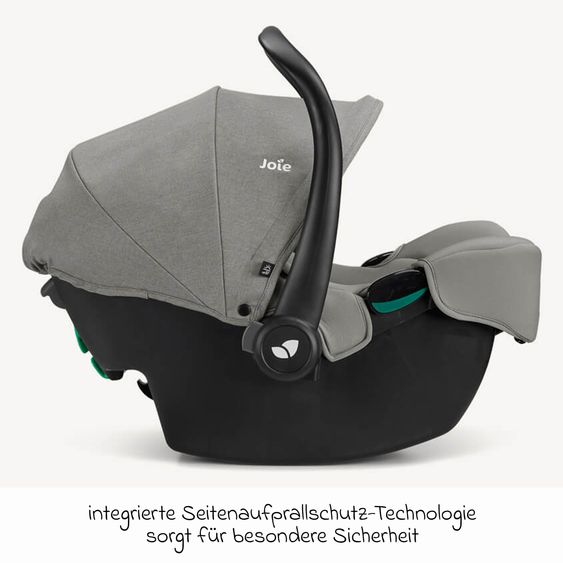 joie Babyschale i-Snug 2 i-Size ab Geburt-13 kg (40 cm-75 cm) inkl. Sitzverkleinerer nur 3,35 kg - Quartz