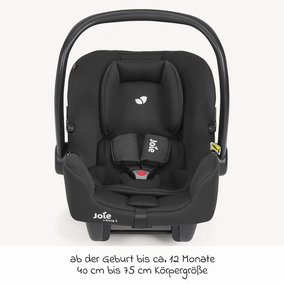 joie Babyschale i-Snug 2 i-Size ab Geburt-13 kg (40 cm-75 cm) inkl. Sitzverkleinerer nur 3,35 kg - Raven