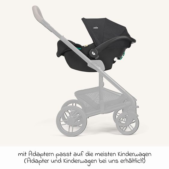 joie Babyschale i-Snug 2 i-Size ab Geburt-13 kg (40 cm-75 cm) inkl. Sitzverkleinerer nur 3,35 kg - Raven