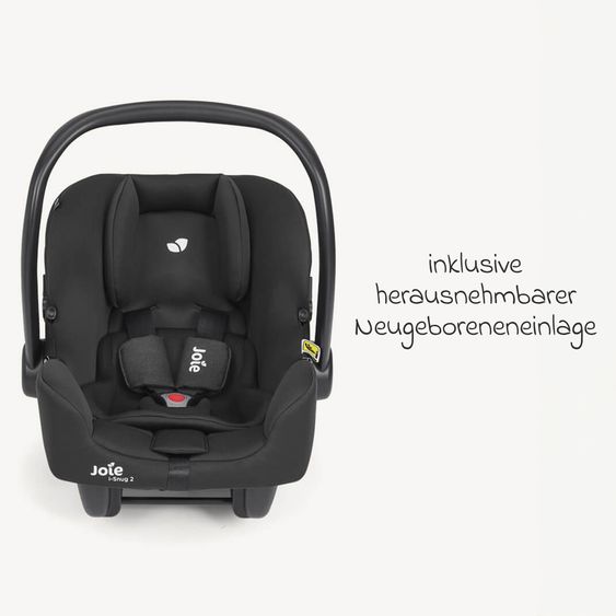 joie Babyschale i-Snug 2 i-Size ab Geburt-13 kg (40 cm-75 cm) inkl. Sitzverkleinerer nur 3,35 kg - Raven