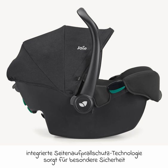 joie Babyschale i-Snug 2 i-Size ab Geburt-13 kg (40 cm-75 cm) inkl. Sitzverkleinerer nur 3,35 kg - Raven