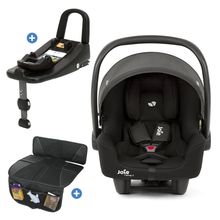 Babyschale i-Snug 2 i-Size mit Isofix-Basis ab Geburt-13 kg (40 cm-75 cm) inkl. Sitzverkleinerer nur 3,35 kg inkl. Polsterschutz - Shale