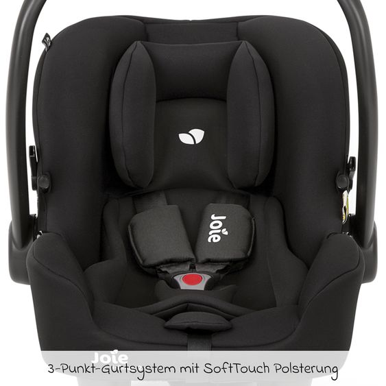 joie Babyschale i-Snug 2 i-Size mit Isofix-Basis ab Geburt-13 kg (40 cm-75 cm) inkl. Sitzverkleinerer nur 3,35 kg inkl. Polsterschutz - Shale
