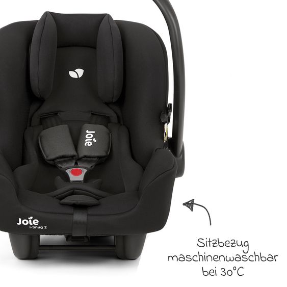 joie Babyschale i-Snug 2 i-Size mit Isofix-Basis ab Geburt-13 kg (40 cm-75 cm) inkl. Sitzverkleinerer nur 3,35 kg inkl. Polsterschutz - Shale