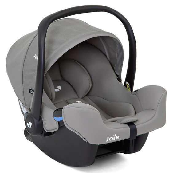 joie Babyschale i-Snug i-Size ab Geburt - 13 kg (40 cm - 75 cm) inkl. Sitzverkleinerer nur 3,25 kg & Zubehörpaket - Gray Flannel
