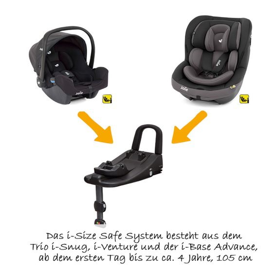 joie Babyschale i-Snug i-Size ab Geburt - 13 kg (40 cm - 75 cm) inkl. Sitzverkleinerer nur 3,25 kg & Zubehörpaket - Laurel
