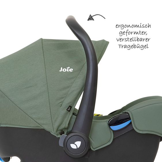 joie Babyschale i-Snug i-Size ab Geburt - 13 kg (40 cm - 75 cm) inkl. Sitzverkleinerer nur 3,25 kg & Zubehörpaket - Laurel