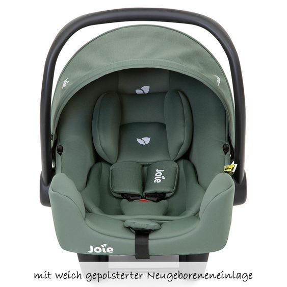 joie Babyschale i-Snug i-Size ab Geburt - 13 kg (40 cm - 75 cm) inkl. Sitzverkleinerer nur 3,25 kg & Zubehörpaket - Laurel