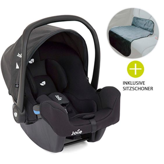joie Babyschale i-Snug i-Size inkl. Autositz - Schutzunterlage - Coal