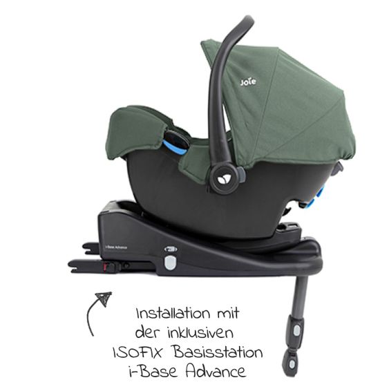 joie Babyschale i-Snug i-Size inkl. i-Base Advance & Autositz - Schutzunterlage - Laurel